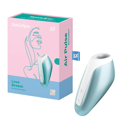 Satisfyer Love Breeze Rechargeable Silicone Clitoral Stimulator - Ice Blue (6110264459461)