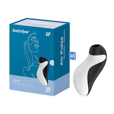 Satisfyer Orca Rechargeable Silicone Clitoral Stimulator - Black/White (8264970993881)