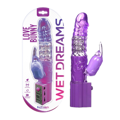 Wet Dreams Love Bunny-Purple 9.5" (8390960447705)