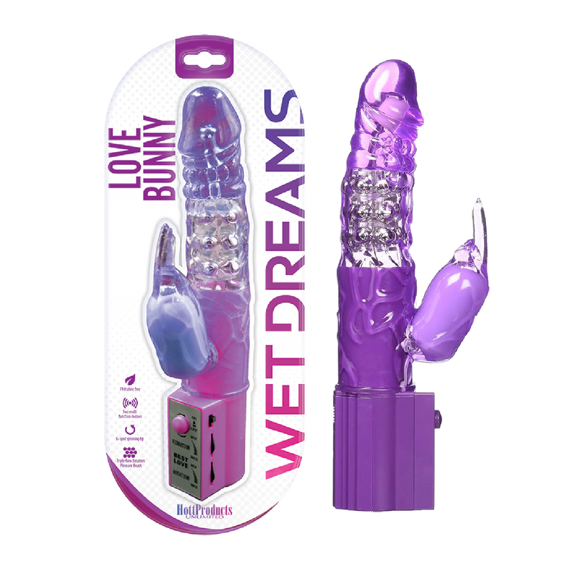 Wet Dreams Love Bunny-Purple 9.5" (8390960447705)