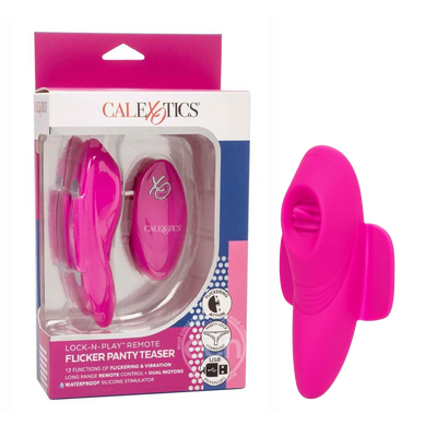 Lock-N-Play Remote Flicker Rechargeable Silicone Panty Teaser Panty Vibe - Pink (7659131863257)