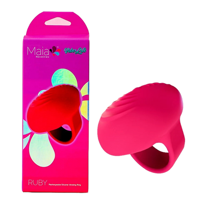 RUBY Rechargeable Silicone Vibrating Finger Ring (8106616946905)