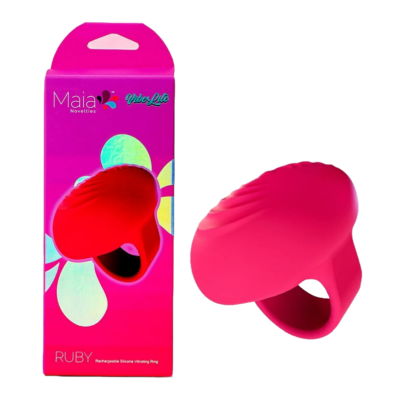 RUBY Rechargeable Silicone Vibrating Finger Ring (8106616946905)