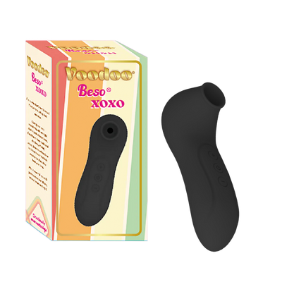 BESO XOXO SUCTION VIBRATOR - BLACK (6217395568837)