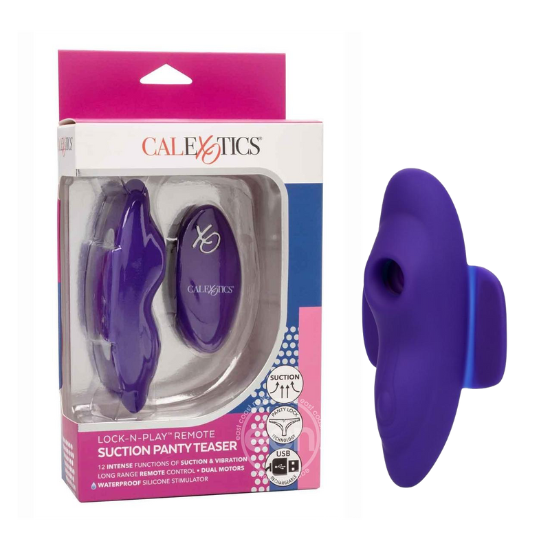 Lock-N-Play Remote Suction Rechargeable Silicone Panty Teaser Panty Vibe - Purple (7659128127705)