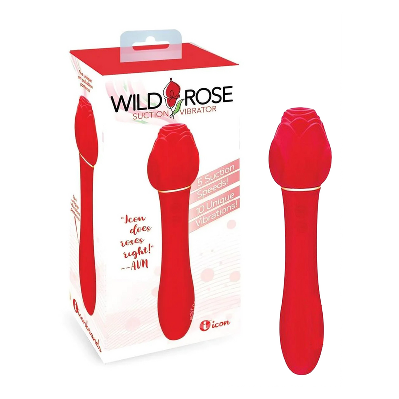 Wild Rose + Vibrator Silicone Suction Vibe (8616945058009)