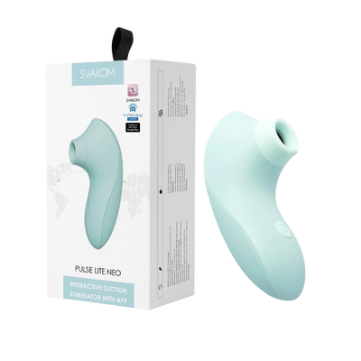 SVAKOM PULSE LITE NEO INTERACTIVE SUCTION STIMULATOR SEAFOAM BLUE (8129775501529)