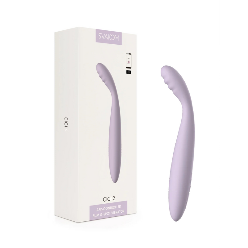 SVAKOM Cici 2 APP Controlled Slim G-Spot Vibrator - Pastel Lilac (8962551873753)