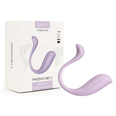 SVAKOM Phoenix Neo 2 Interactive App Controlled Bullet Vibrator - Pastel Lilac (8962548039897)