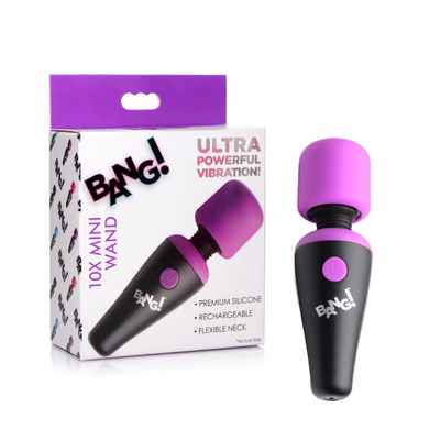 10X Vibrating Mini Silicone Wand - Purple (8350276681945)