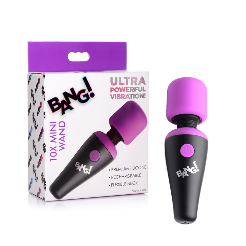 10X Vibrating Mini Silicone Wand - Purple (8350276681945)