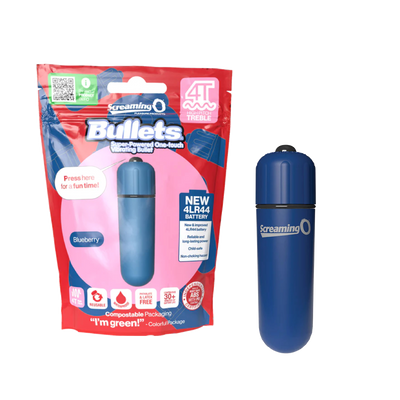 Screaming O 4T Bullet Vibrator - Blueberry (8129791033561)