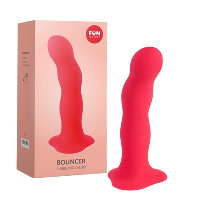 BOUNCER - RUMBLING DILDO - RED (6972310847685)