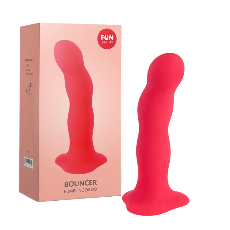 BOUNCER - RUMBLING DILDO - RED (6972310847685)