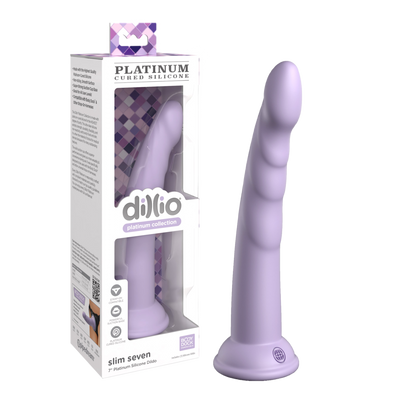 Dillio Platinum Slim Seven Silicone Dildo 7in - Lavender (8034055848153)