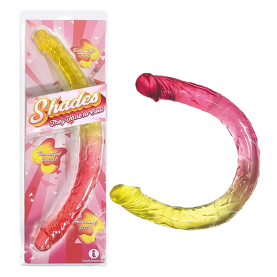 Shades Gradient Jelly Double Dong - Pink/Yellow (8438373515481)