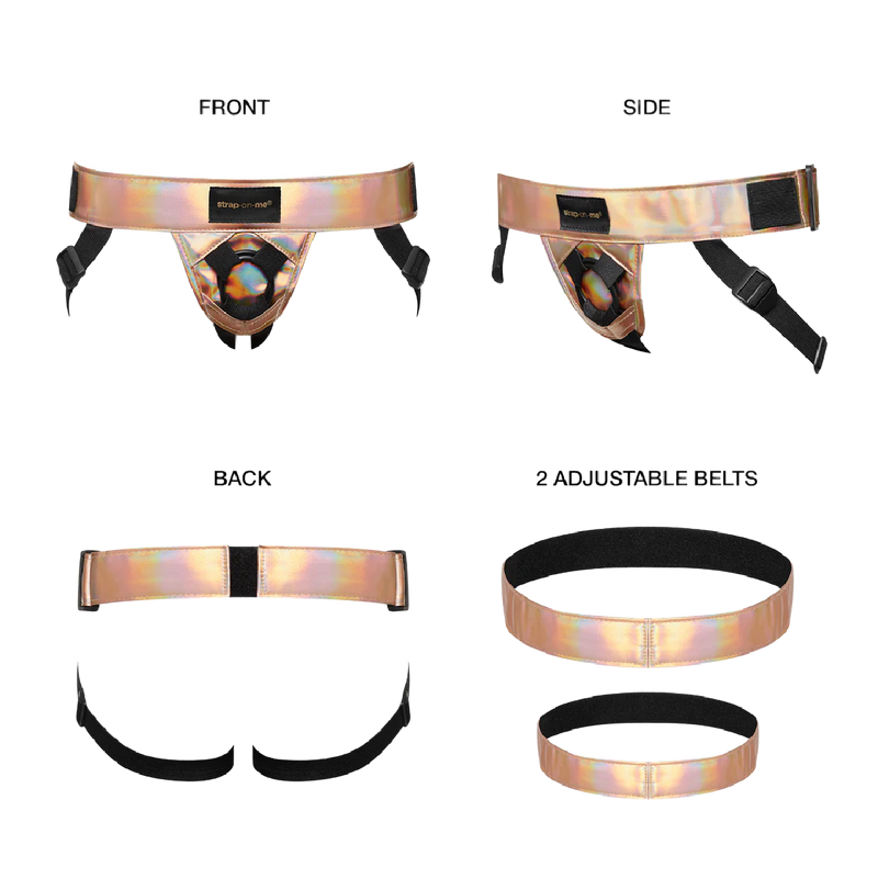 Strap On Me Leatherette Harness Curious - Rose Gold (9076609679577)