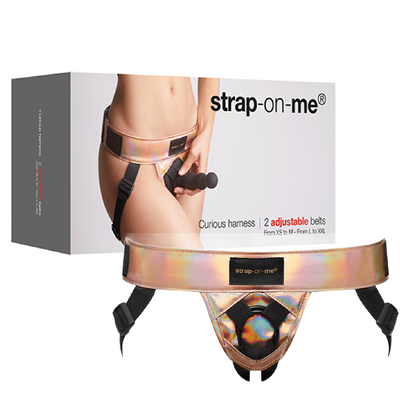 Strap On Me Leatherette Harness Curious - Rose Gold (9076609679577)