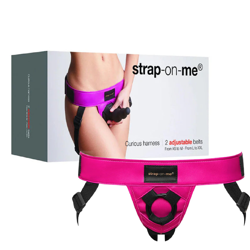 Strap On Me Leatherette Harness Curious - Fuchsia (9076609188057)