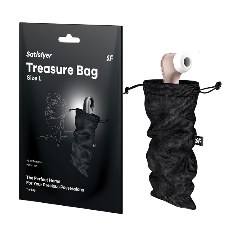 Satisfyer Treasure Bag L - Black (9077022228697)