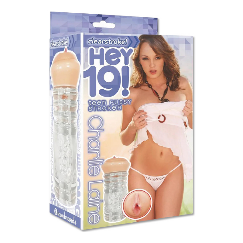 Hey 19!, ClearStroke Dual End Pussy Charlie Laine - Clear/Vanilla