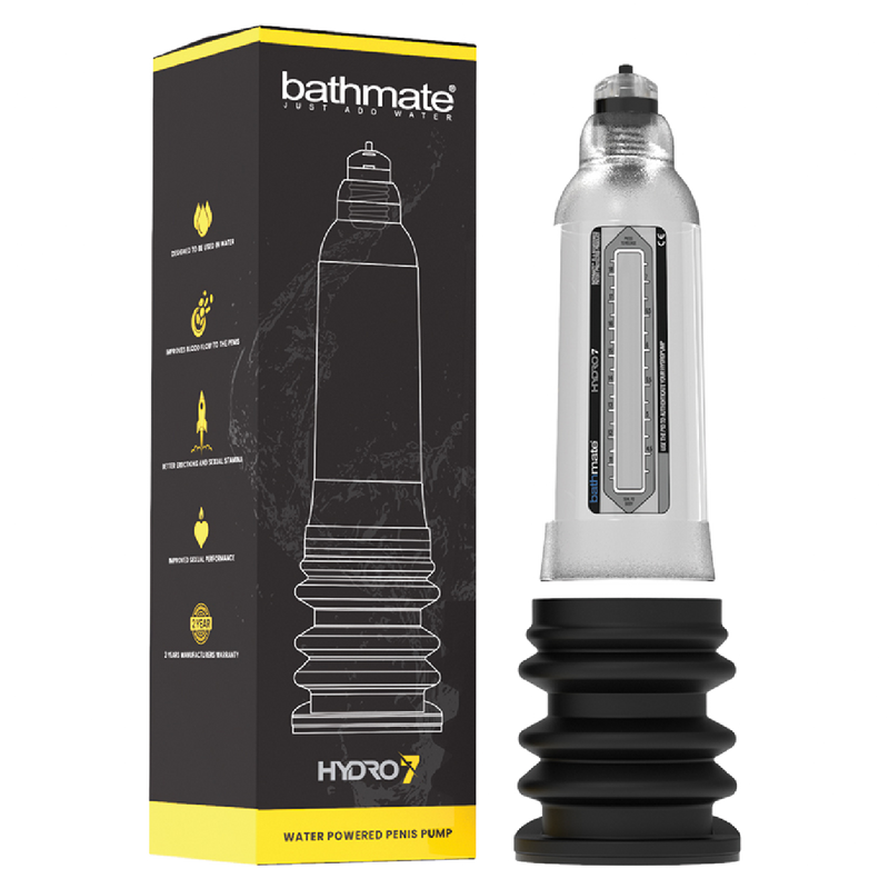 Bathmate Hydro7 Penis Pump Waterproof Crystal Clear (3556383653987)