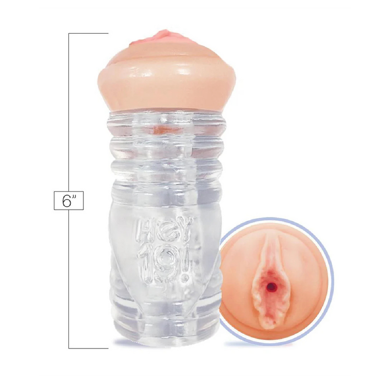 Hey 19!, ClearStroke Dual End Pussy Charlie Laine - Clear/Vanilla