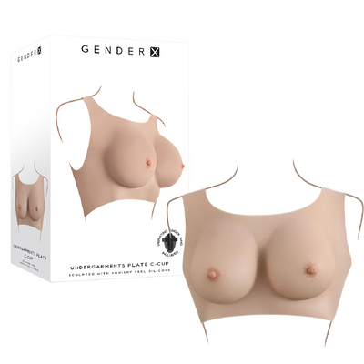 Breast Plate Silicone C Cup - Vanilla (9070948778201)