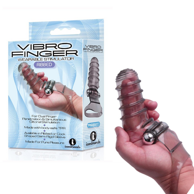 The 9's - VibroFinger Massager - Grey (6738710757573)