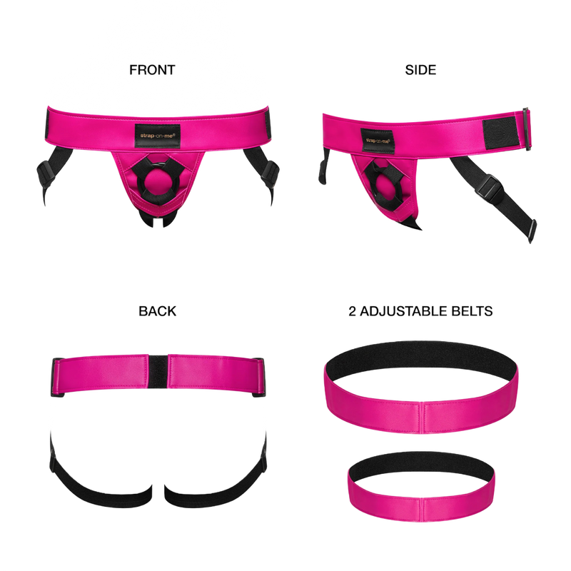 Strap On Me Leatherette Harness Curious - Fuchsia (9076609188057)