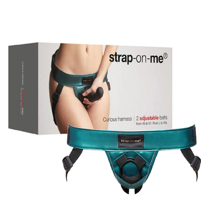 Strap On Me Leatherette Harness Curious - Metallic Green (9076608729305)