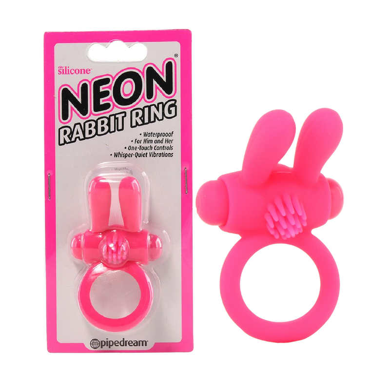 Neon Rabbit Vibrating Cock Ring in Pink (6935761125573)