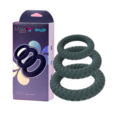 ONYX 3 Piece Liquid Silicone Cock Ring Set (8106012672217)