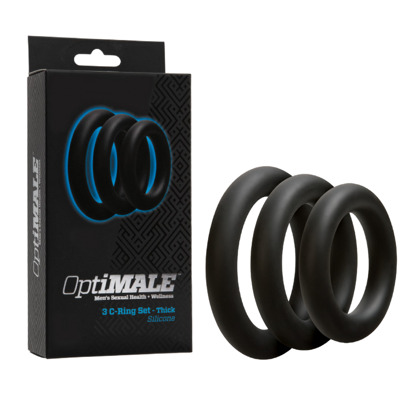 OptiMALE - 3 C-Ring Set - Thick - Black (4686900985955)