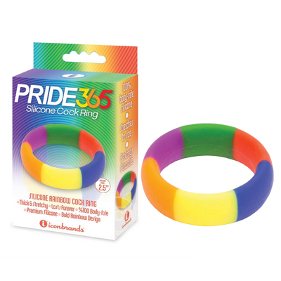 The 9's - Pride 365 Silicone Cock Ring - Rainbow (6655259508933)