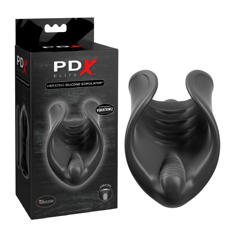 Pipedream Extreme Elite Vibrating Silicone Stimulator Masturbator with Bullet - Black (7796866547929)