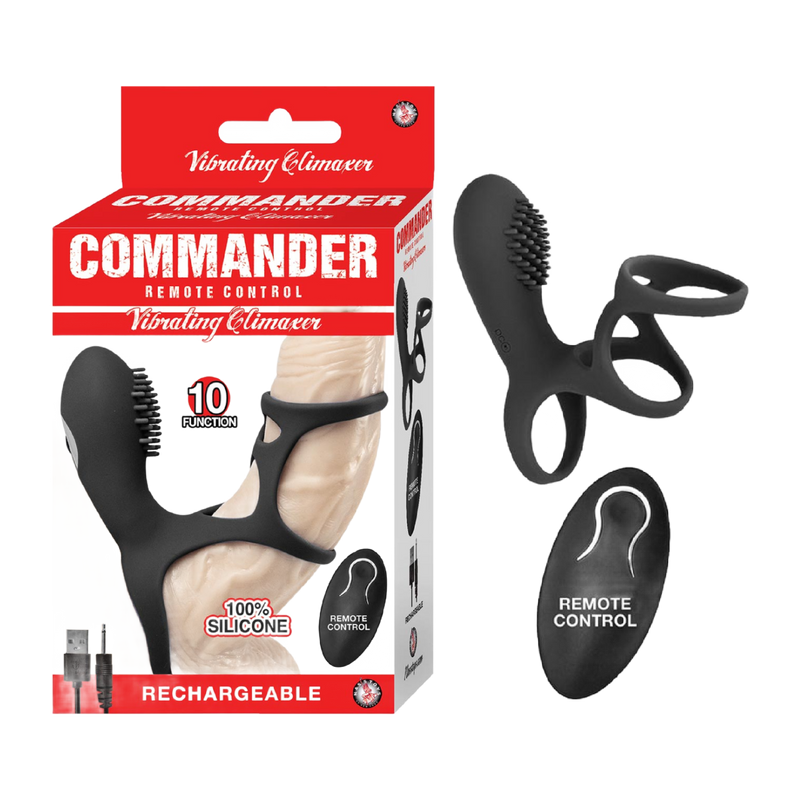 COMMANDER REMOTE CONTROL VIBRATING CLIMAXER-BLACK (4715718344803)