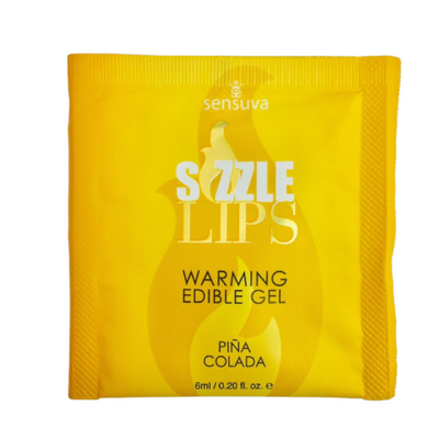 Sizzle Lips Warming Edible Gel Piña colada Foil (7734169632985)