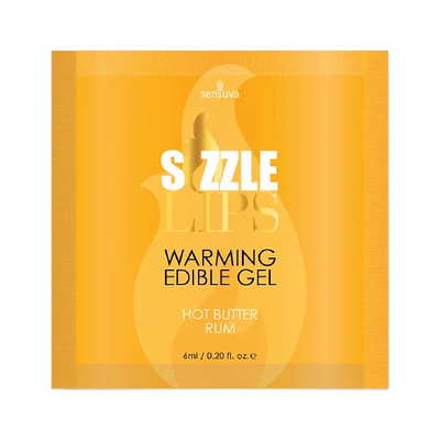 Sizzle Lips Warming Edible Gel Hot Butter Rum Foil (7731500613849)