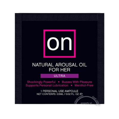 On For Her Arousal Ultra Oil - Single 0.01oz Ampoule Packet (6118717227205)