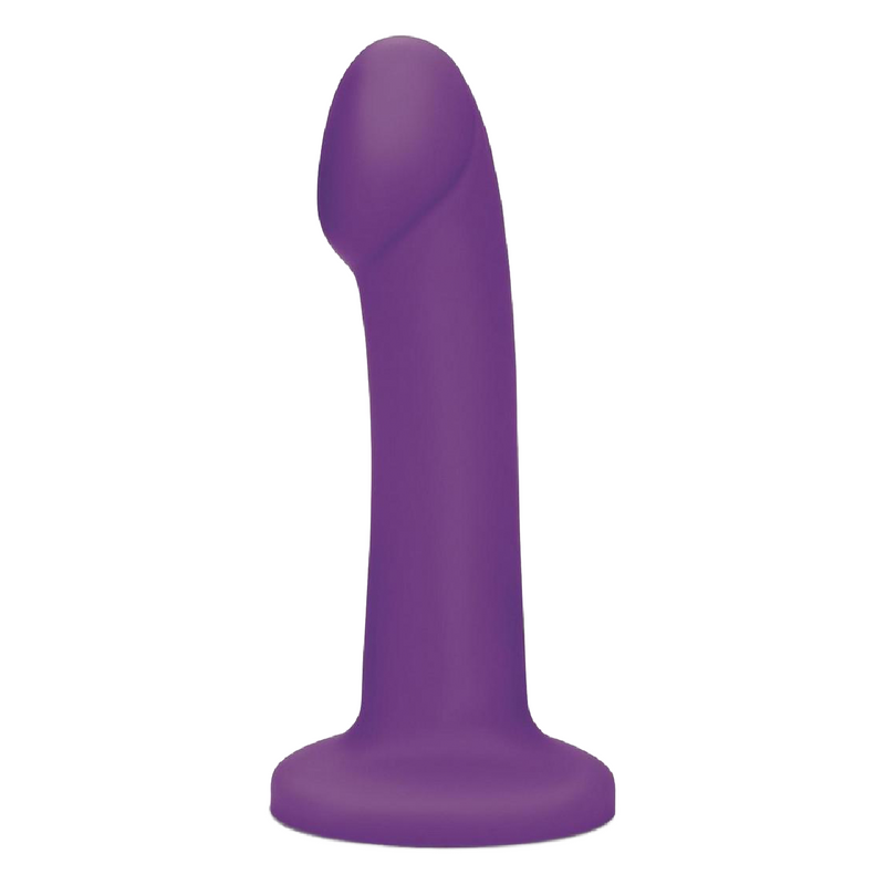 WhipSmart Rechargeable Silicone G-Spot/P-Spot Dildo with Remote Control 7in - Purple (9084352954585)