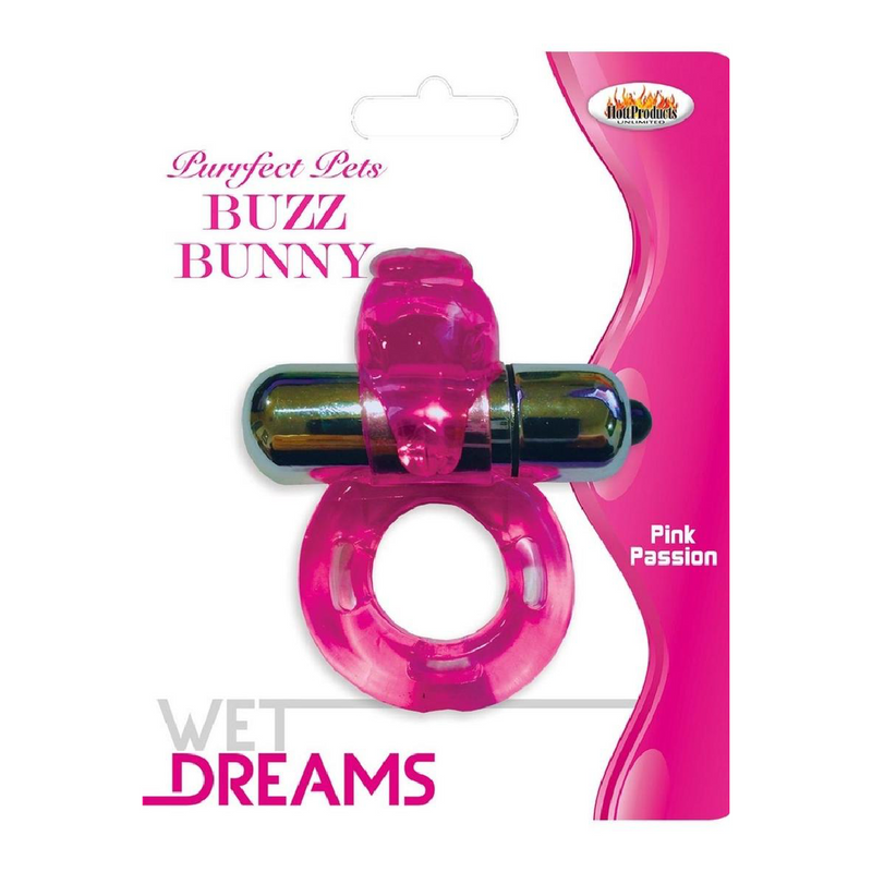 Purrfect Pets Buzz Bunny Stimulator with Vibrating Bullet - Pink (9084375957721)