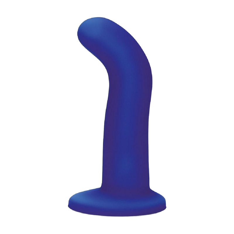 WhipSmart Rechargeable Silicone G-Spot/P-Spot Dildo with Remote Control 5.5in - Navy Blue (9084358557913)