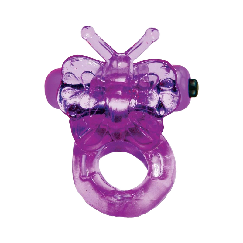 Purrfect Pets Buzzy Butterfly Silicone Stimulator with Vibrating Bullet - Purple (9084373434585)