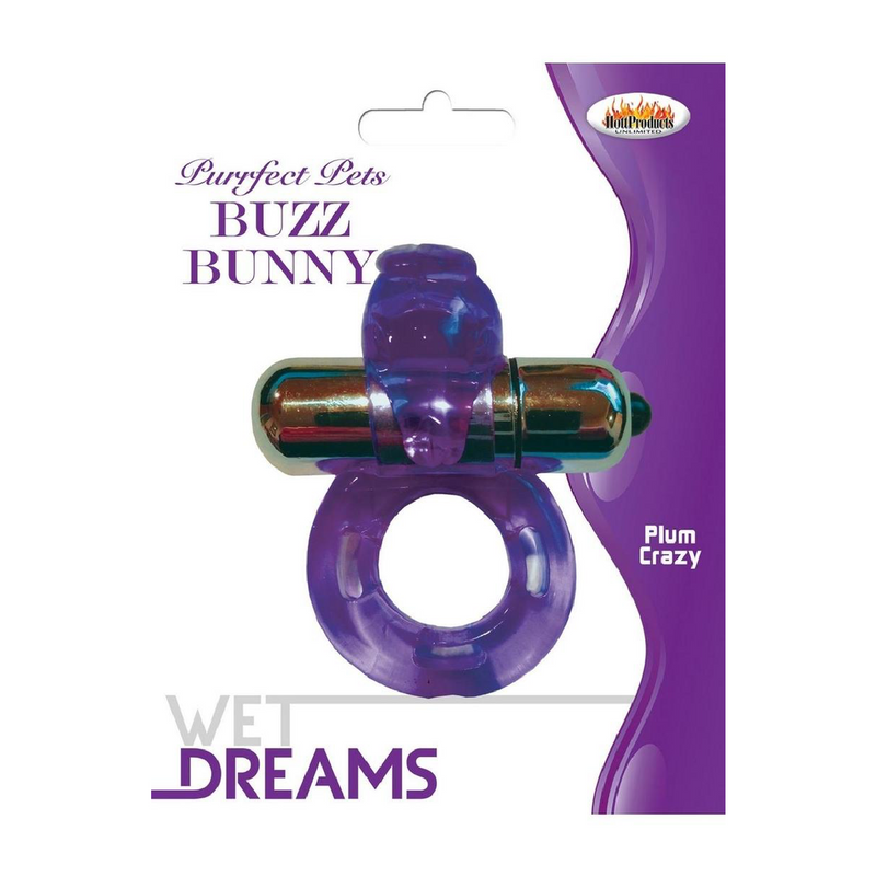 Purrfect Pets Buzz Bunny Stimulator with Vibrating Bullet - Purple (9084374352089)