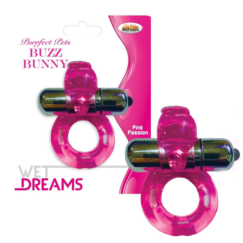 Purrfect Pets Buzz Bunny Stimulator with Vibrating Bullet - Pink (9084375957721)