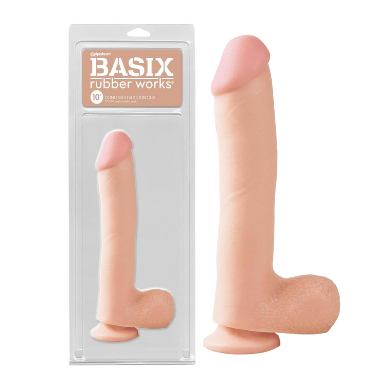Basix Dong Suction Cup 10in - Vanilla