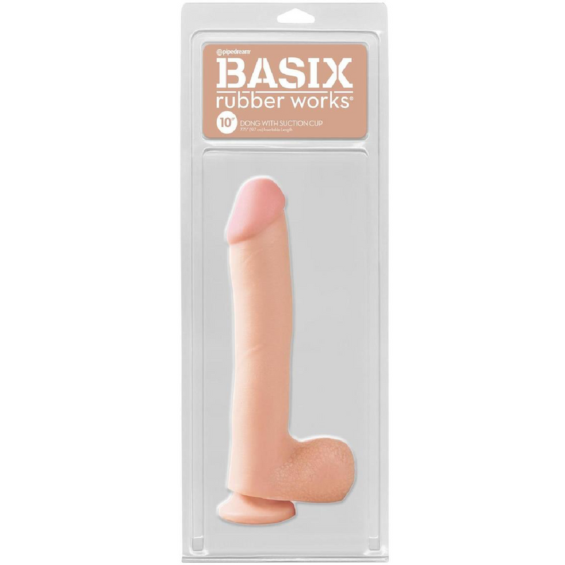 Basix Dong Suction Cup 10in - Vanilla
