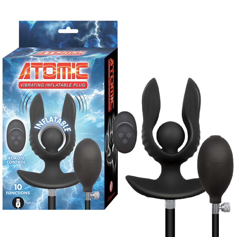 Atomic Vibrating Inflatable Plug - Black