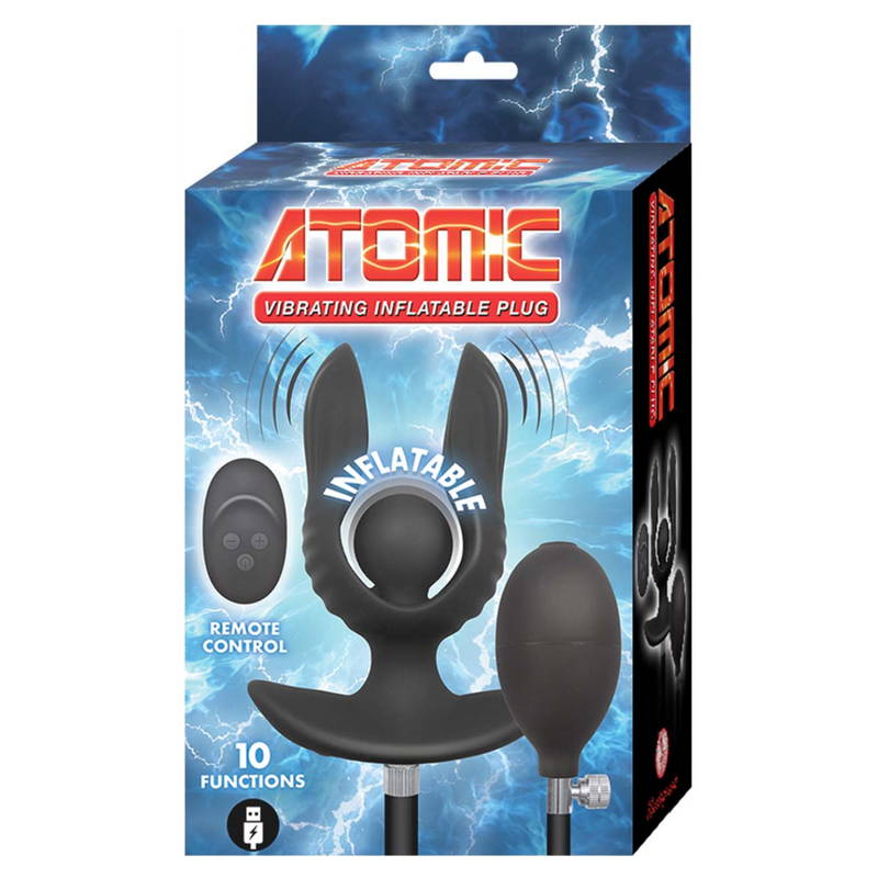 Atomic Vibrating Inflatable Plug - Black